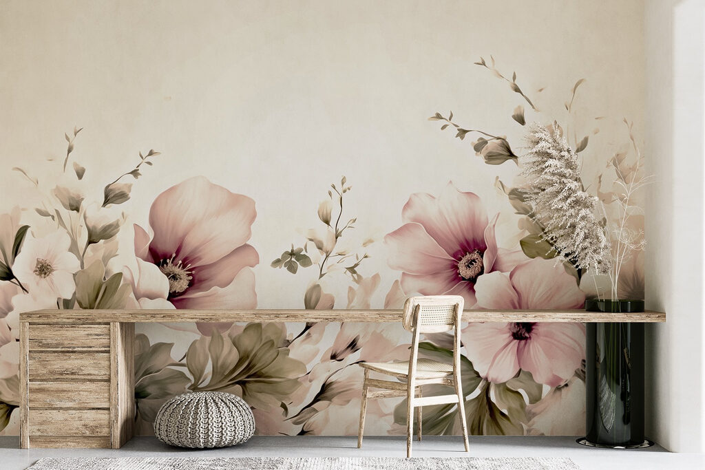 Delicate blooms in soft hues