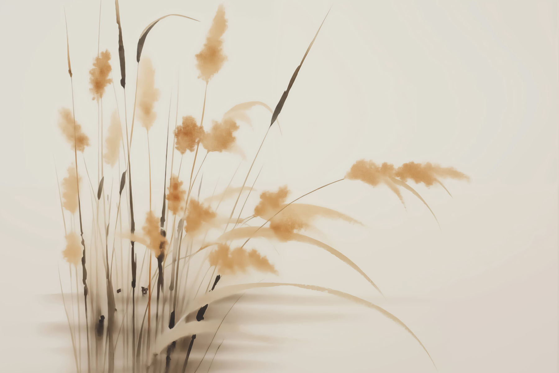Soft grasses dance in gentle breeze Soft grasses dance in gentle breeze