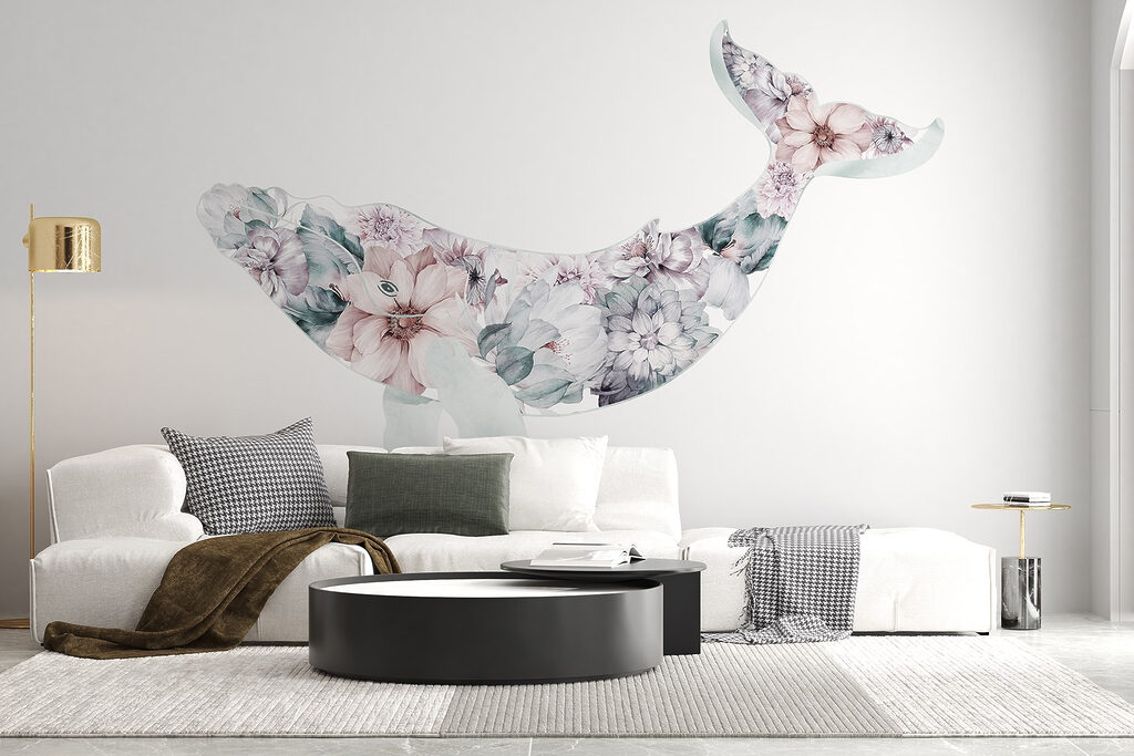Whale with flowers on it Whale with flowers on it