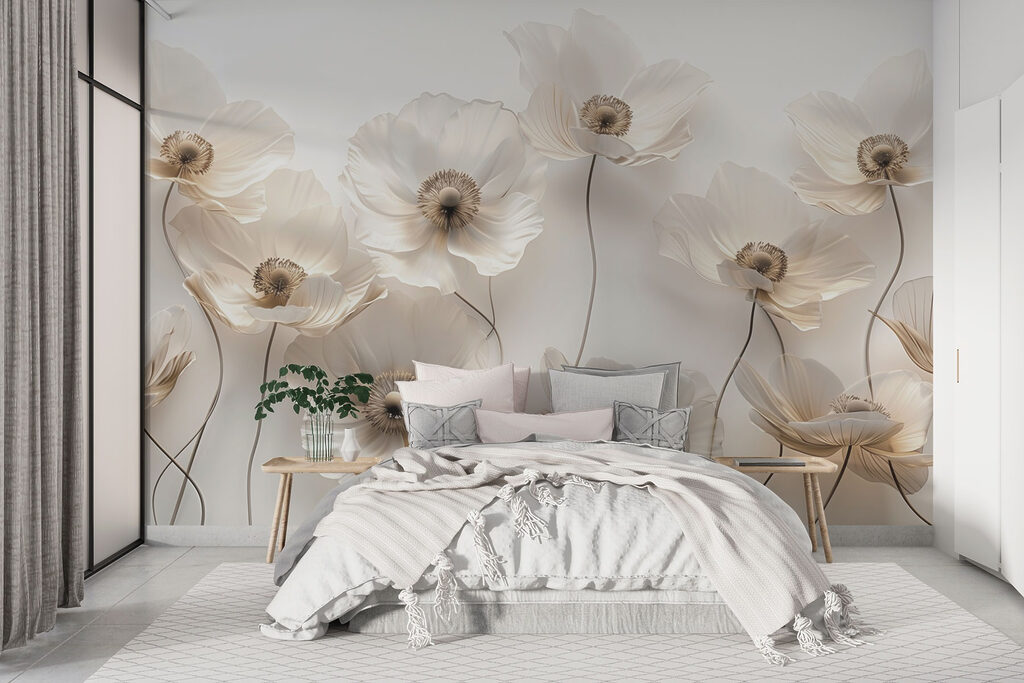 Group of white flowers Group of white flowers