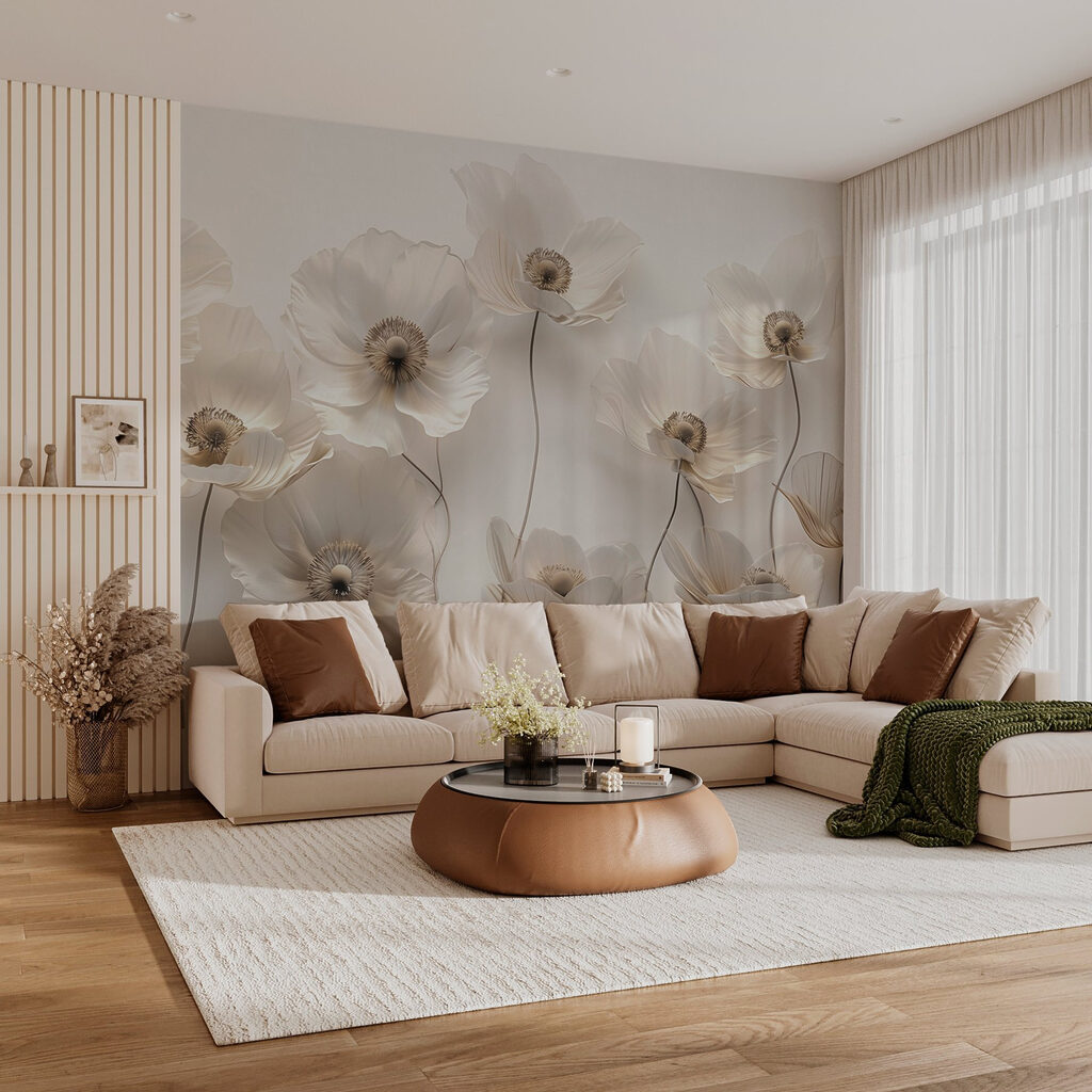 Group of white flowers Group of white flowers