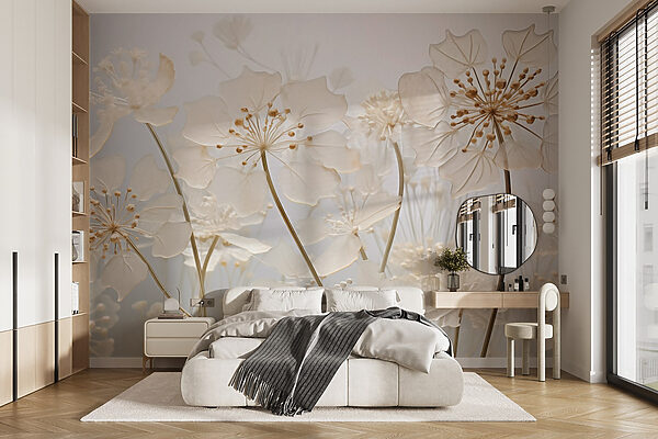 Wall murals Wall murals Delicate blooms in soft light (SKU: w08932)