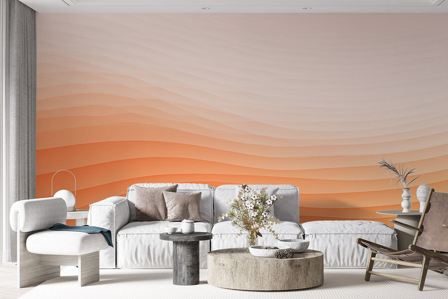 White and orange wavy lines White and orange wavy lines