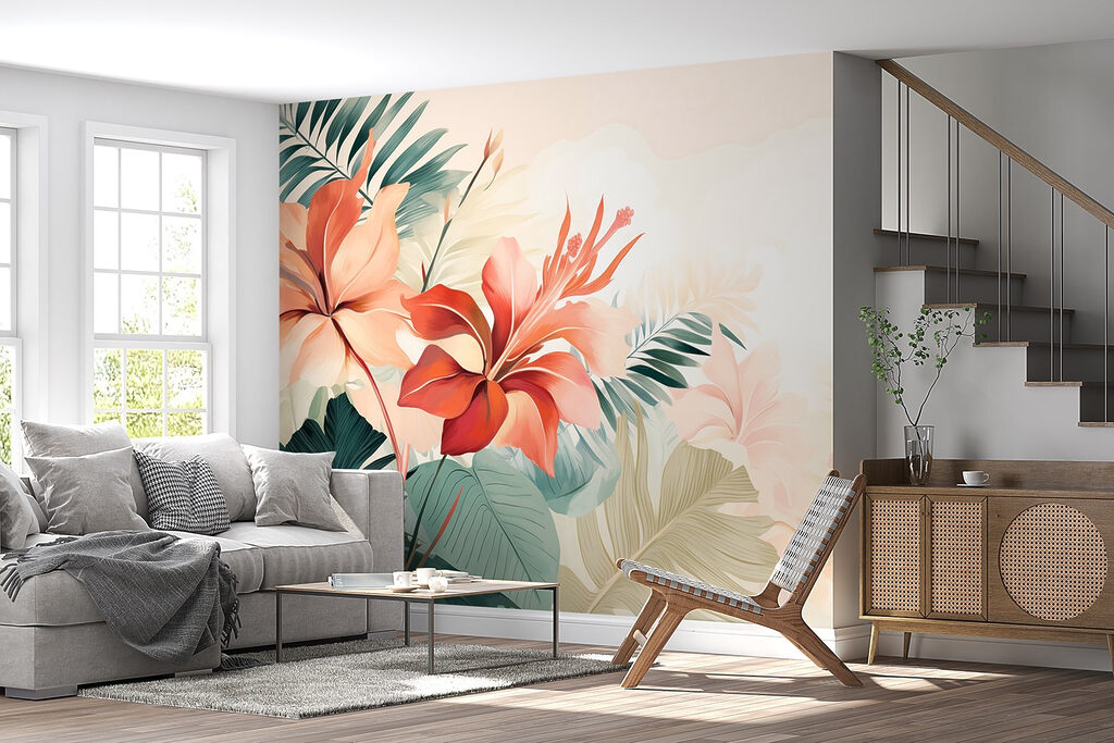 Delicate blooms in soft pastels