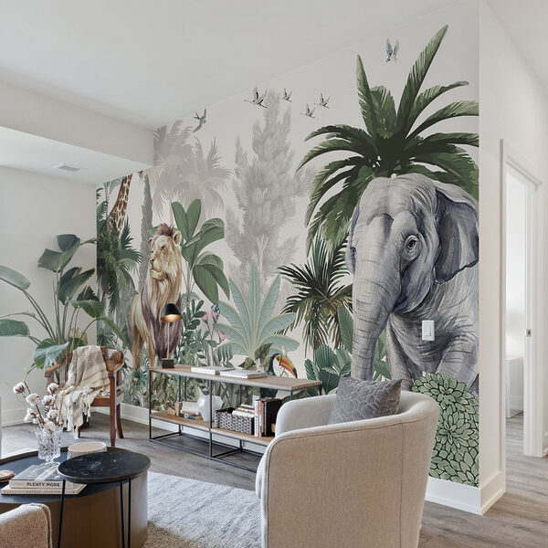Wall murals Wallpaper with animals and birds (SKU: w03537v1) Wall murals Wall murals Wallpaper with animals and birds (SKU: w03537v1)