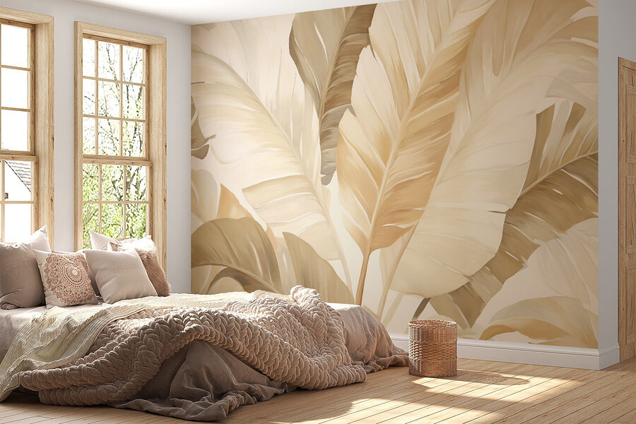 Wall murals Nature’s soft, warm color palette.