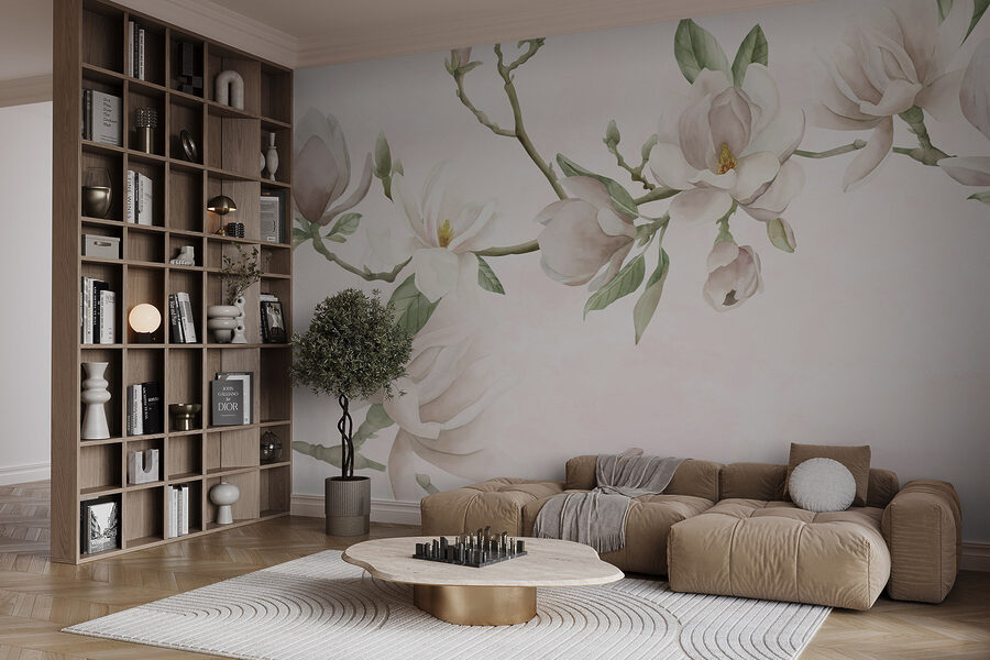 Delicate blooms on soft background
