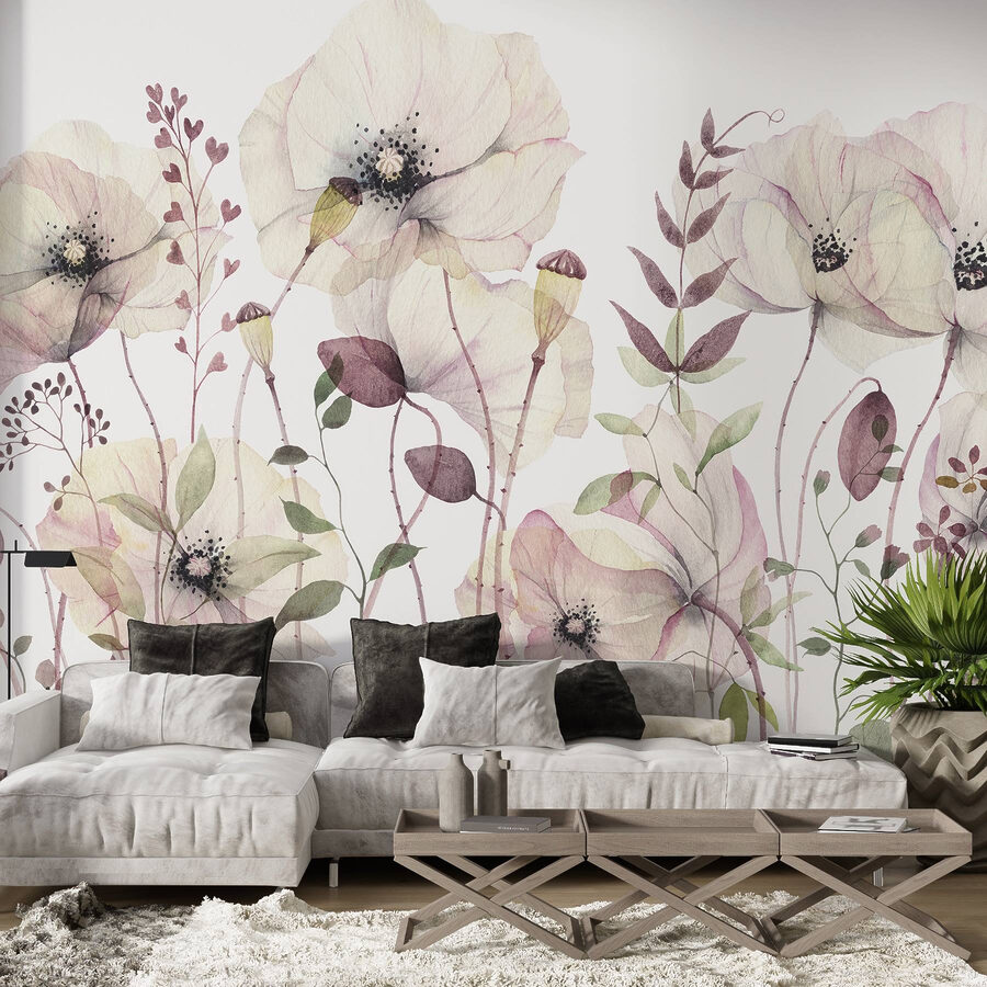 Delicate blooms in soft pastels
