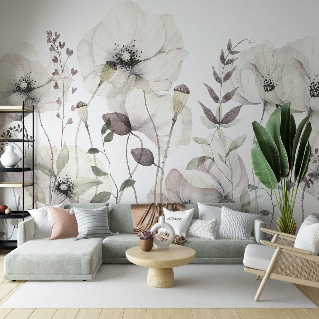 Delicate blooms in soft hues