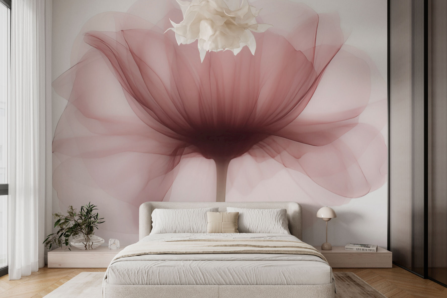 Flower with a transparent flower Flower with a transparent flower