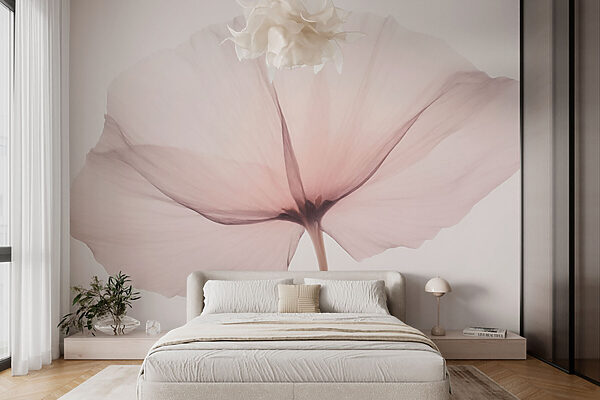 Wall murals Wall murals Delicate bloom on a soft backdrop (SKU: w03496)