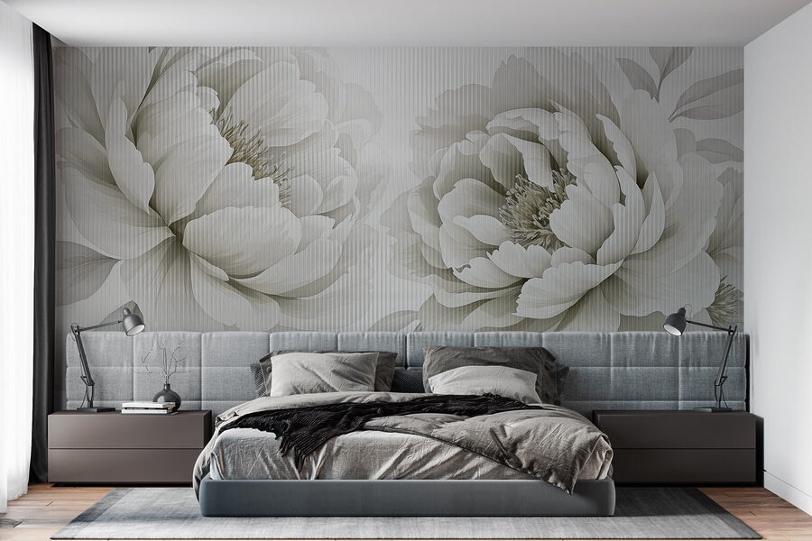 Wall murals Serene floral design for elegance