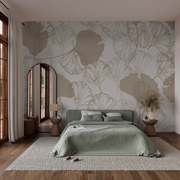 Pattern of leaves on a light background Pattern of leaves on a light background