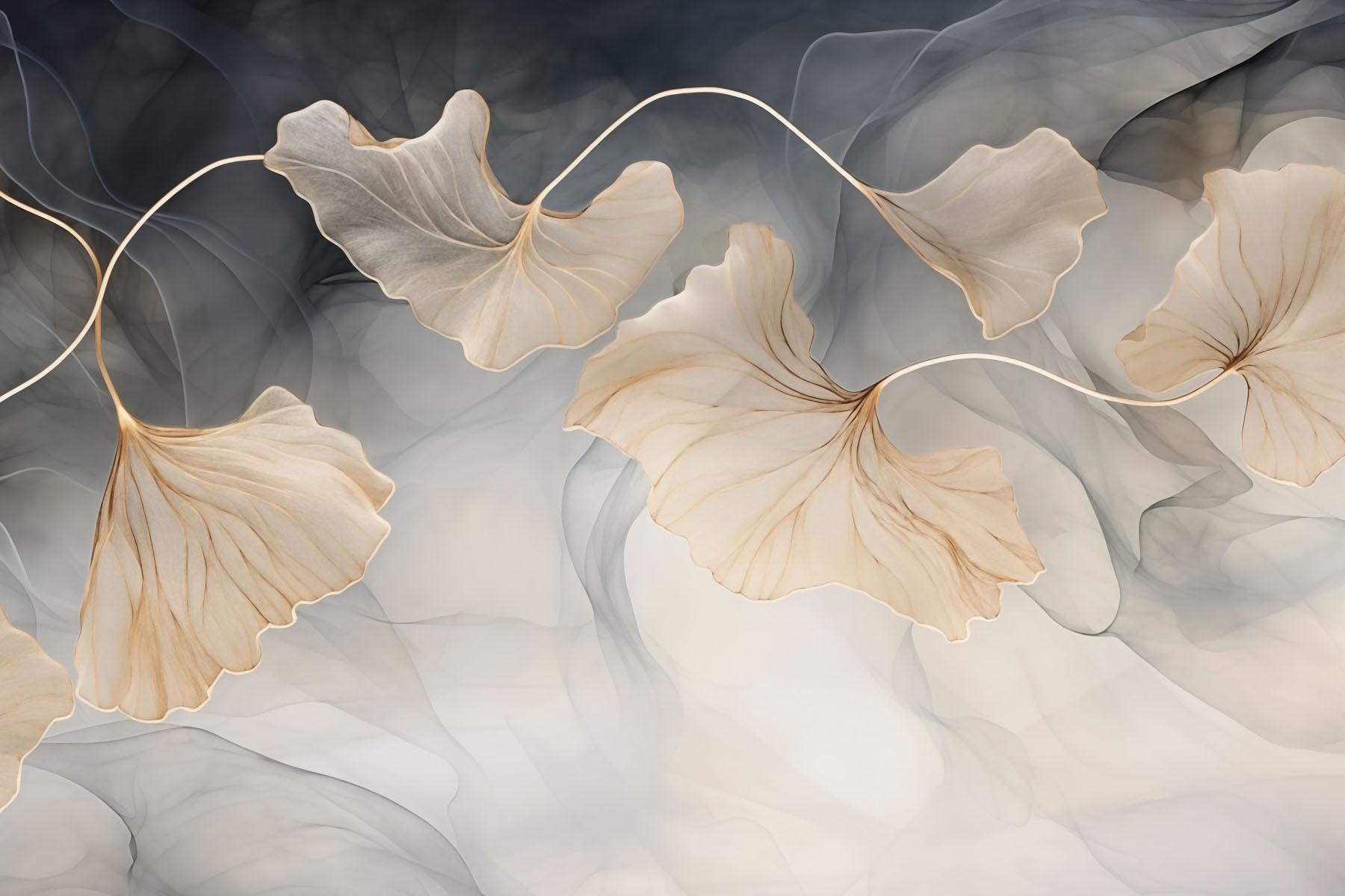 Delicate leaves on soft background Delicate leaves on soft background