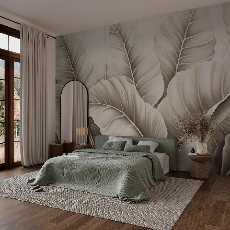 Wall murals Natural textures in muted tones.