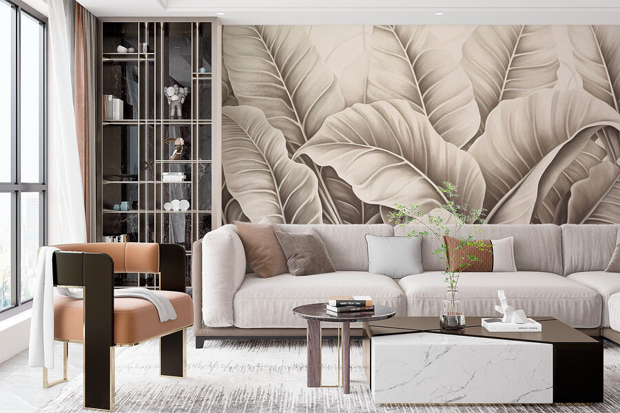 Wall murals Natural textures in muted tones. - Image 2