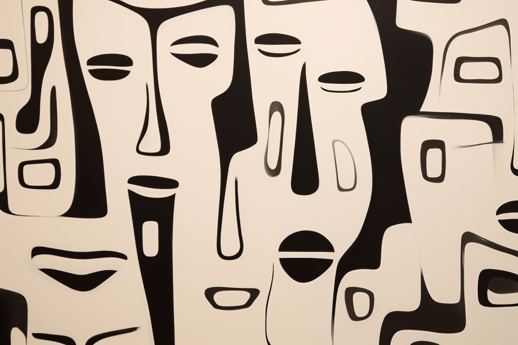 Black and white face art