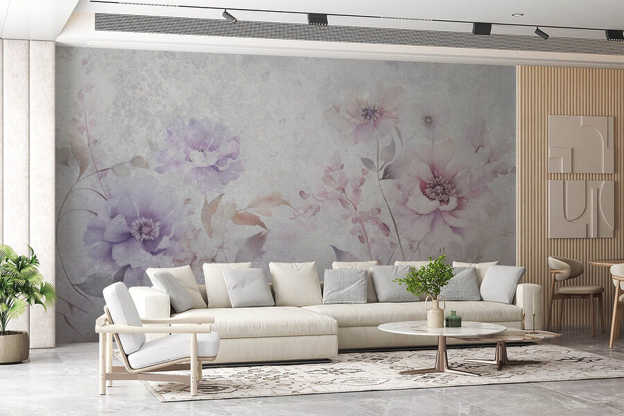 Wall murals Painting of flowers on a white background - Image 2