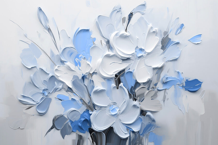 Painting of flowers in a vase