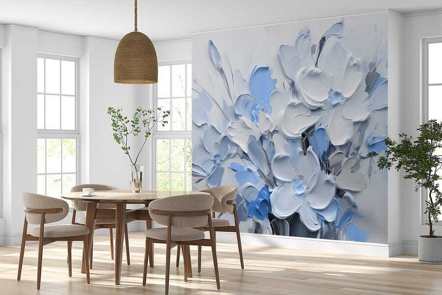 Painting of flowers in a vase