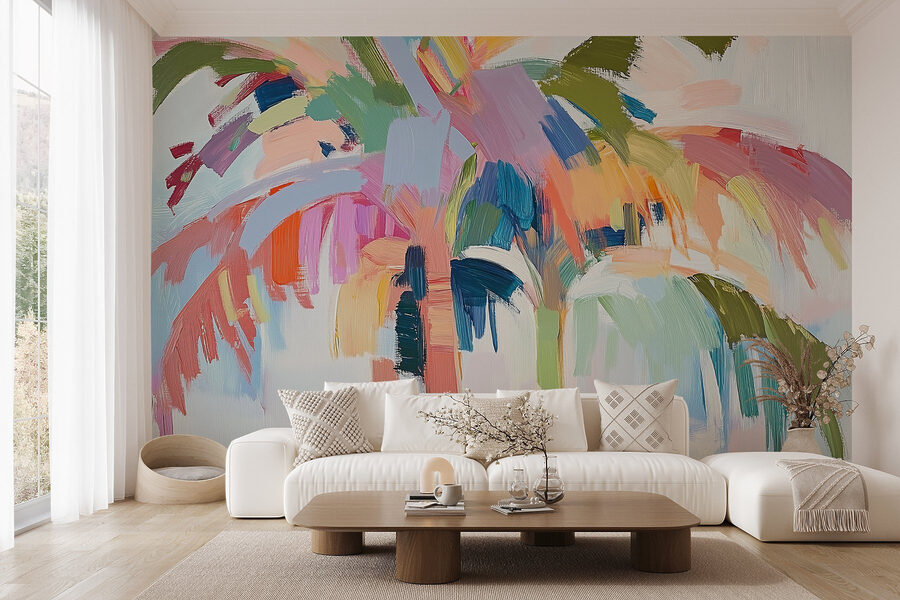 Wall murals Painting of a palm tree - Image 4
