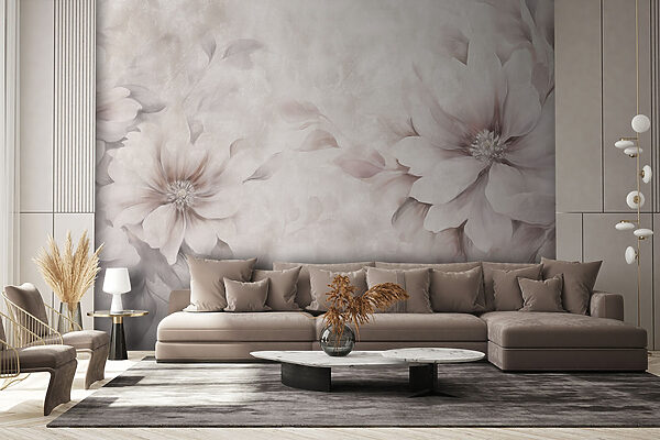 Wall murals Soft blooms on a delicate background (SKU: w08950) Wall murals Wall murals Soft blooms on a delicate background (SKU: w08950)