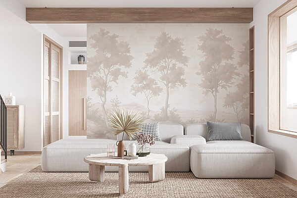 Group of trees in a snowy landscape Group of trees in a snowy landscape