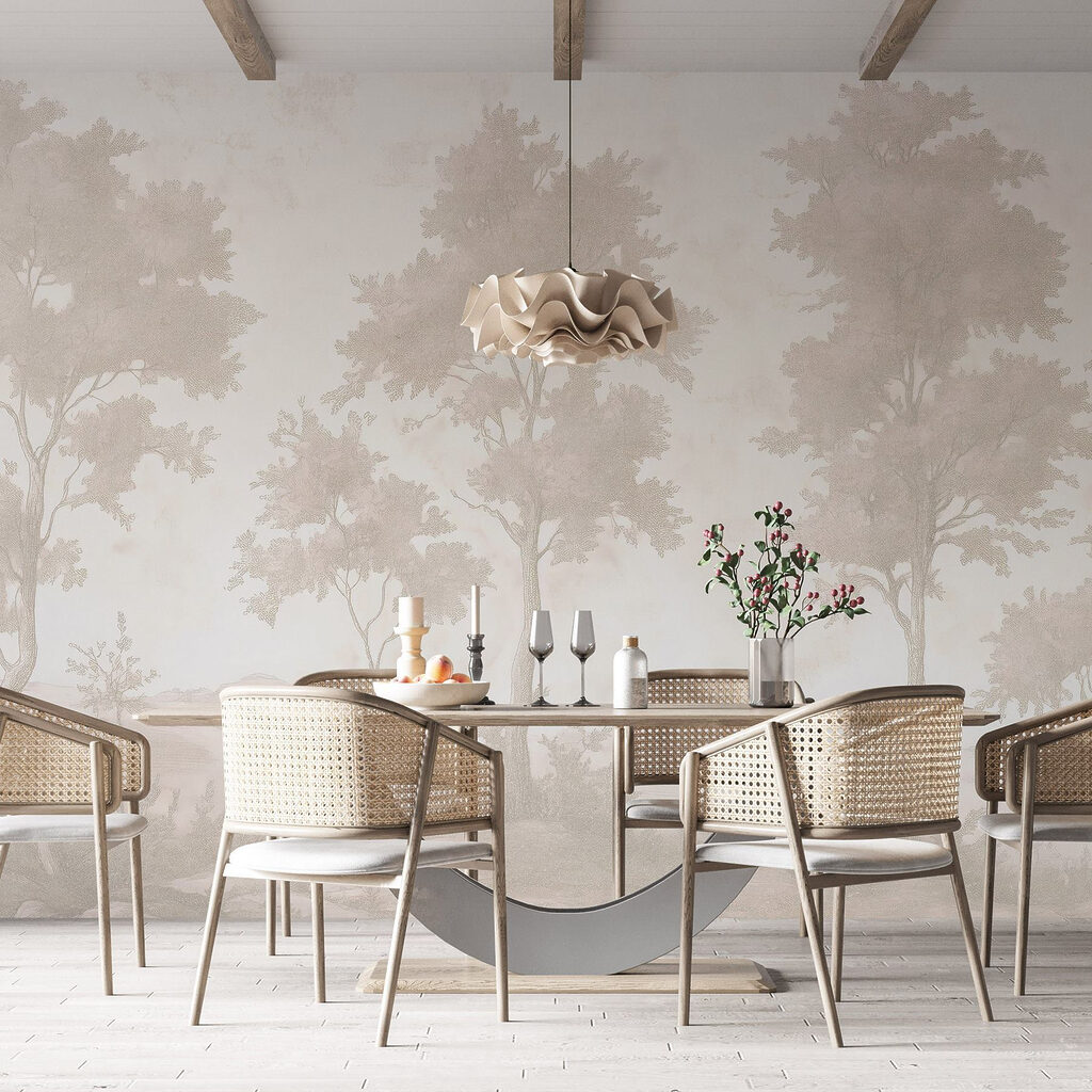 Group of trees in a snowy landscape Group of trees in a snowy landscape