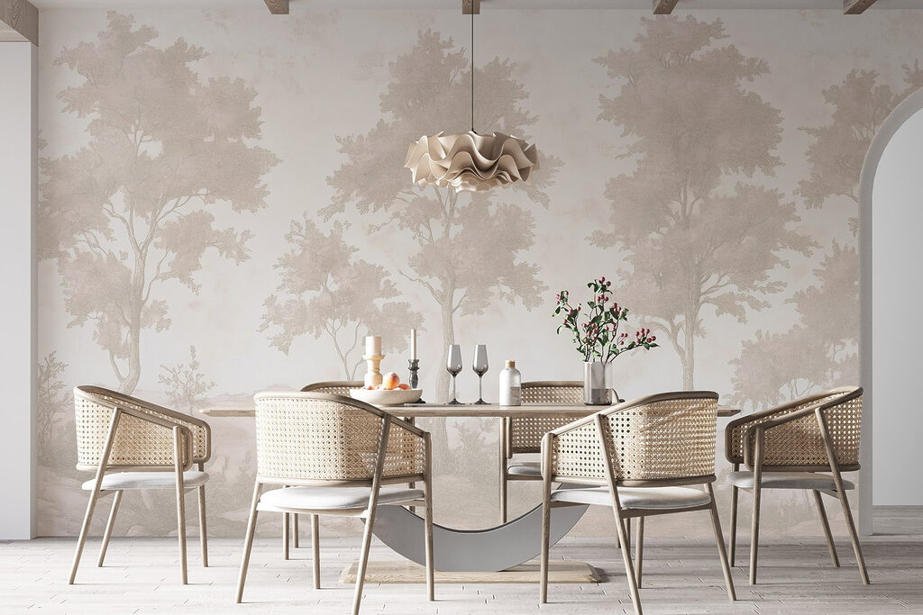 Group of trees in a snowy landscape Group of trees in a snowy landscape