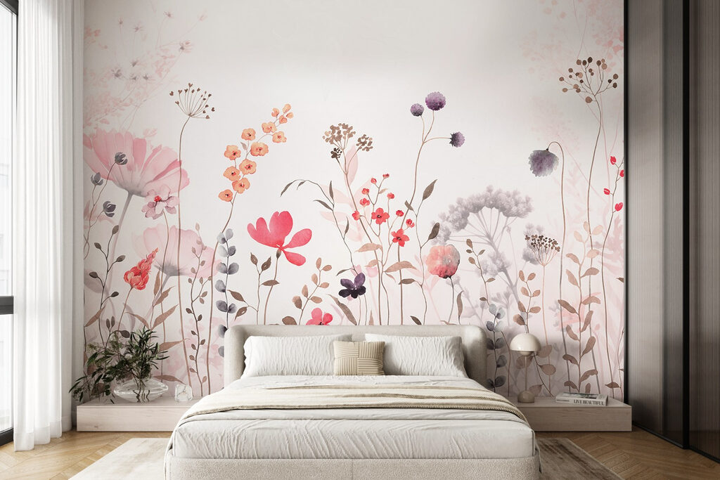 Painting of flowers and plants