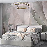 Wall mural Soft hues in textured foliage patterns
