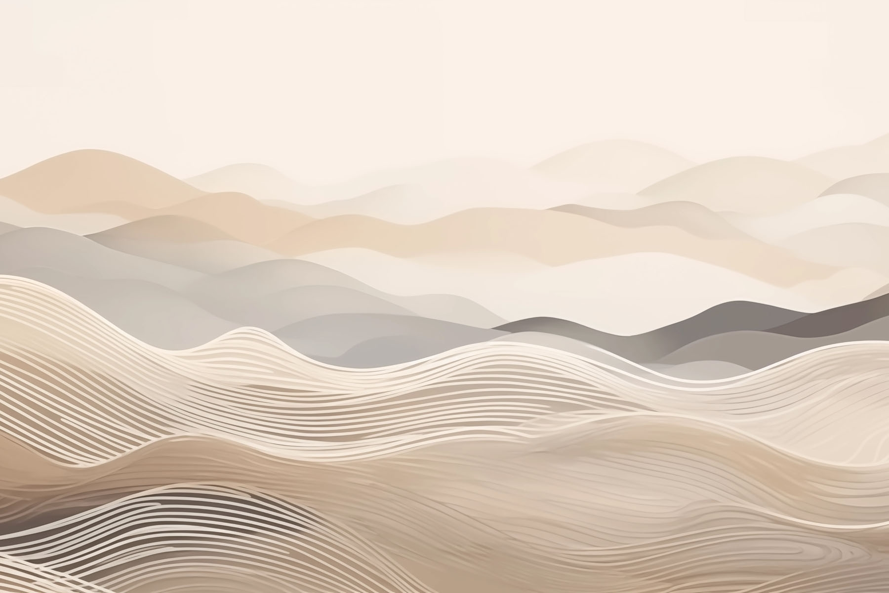 Landscape of hills with white and brown waves Landscape of hills with white and brown waves