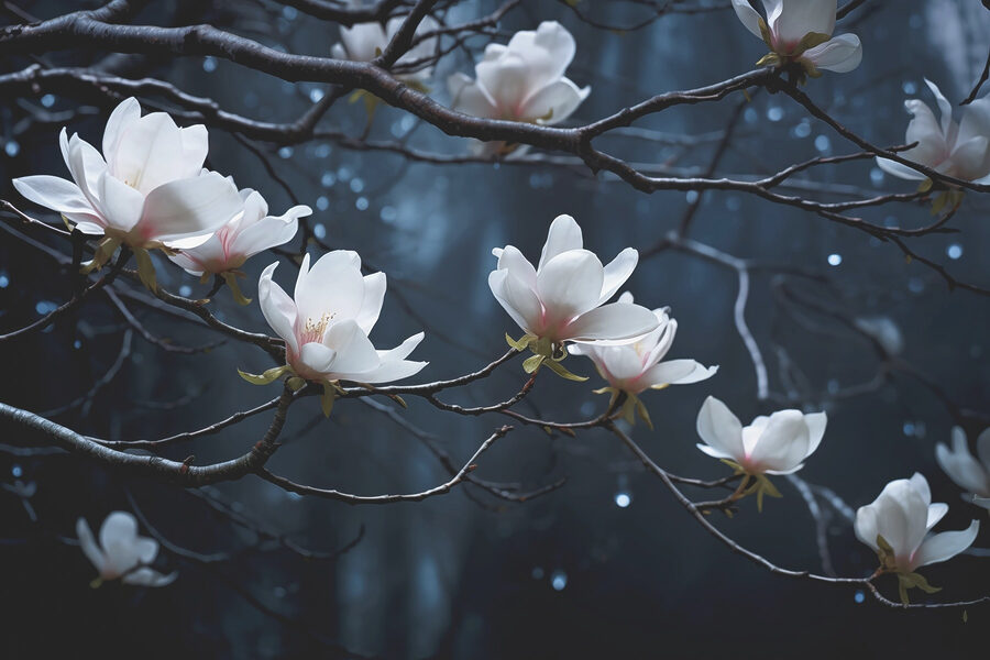 Wall murals Tree with white flowers - Image 4