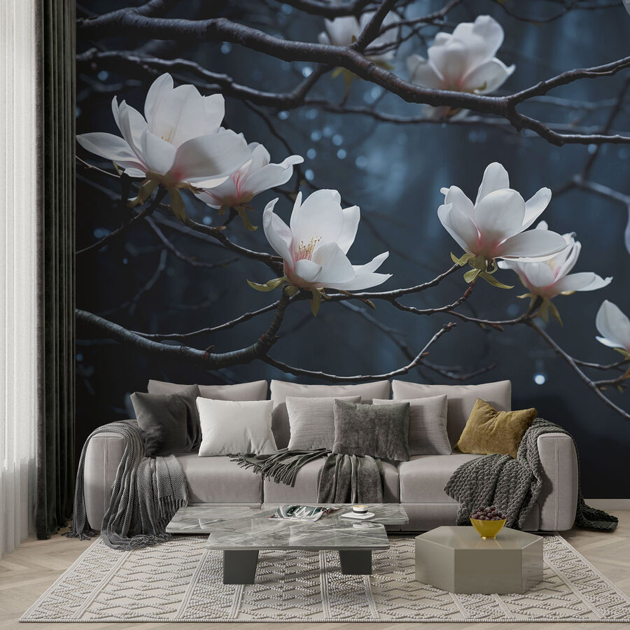 Wall murals Tree with white flowers - Image 2