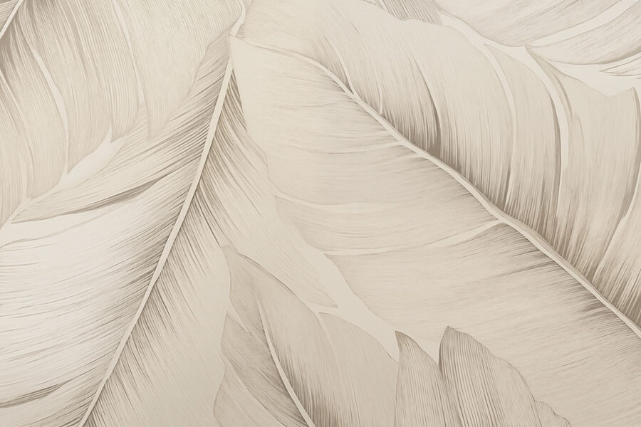 Wall murals Elegant patterns of soft leaves - Image 4