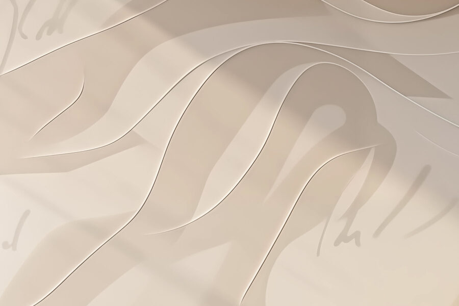 Wall murals White and black wavy lines - Image 4
