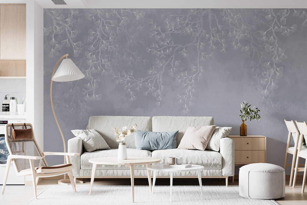 White flowers on a gray background White flowers on a gray background