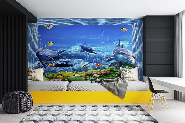 Group of fish swimming in the water