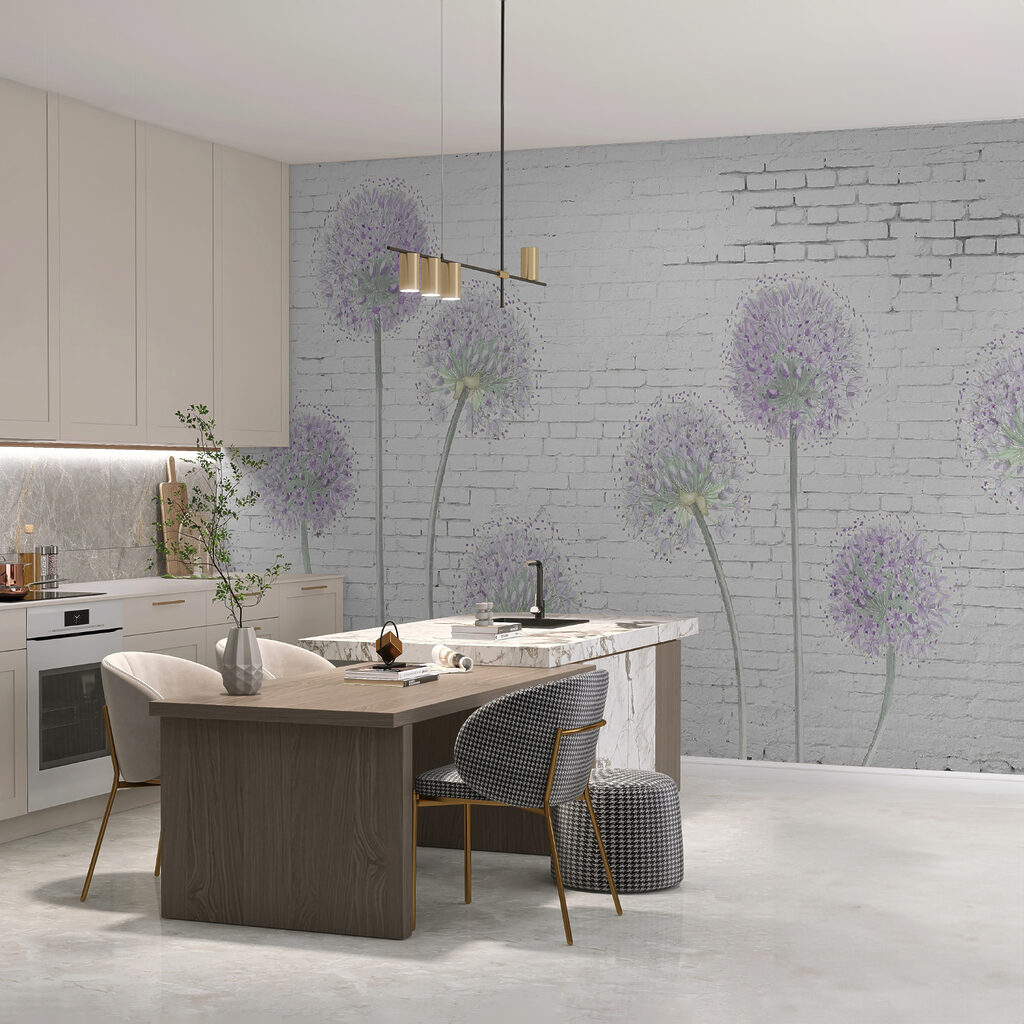 Painting of purple flowers