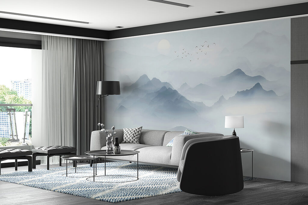 Boat in the water with birds flying in the sky Boat in the water with birds flying in the sky