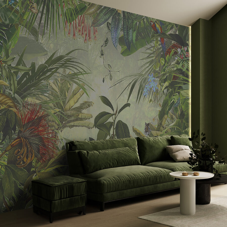 Painting of a tropical forest Painting of a tropical forest
