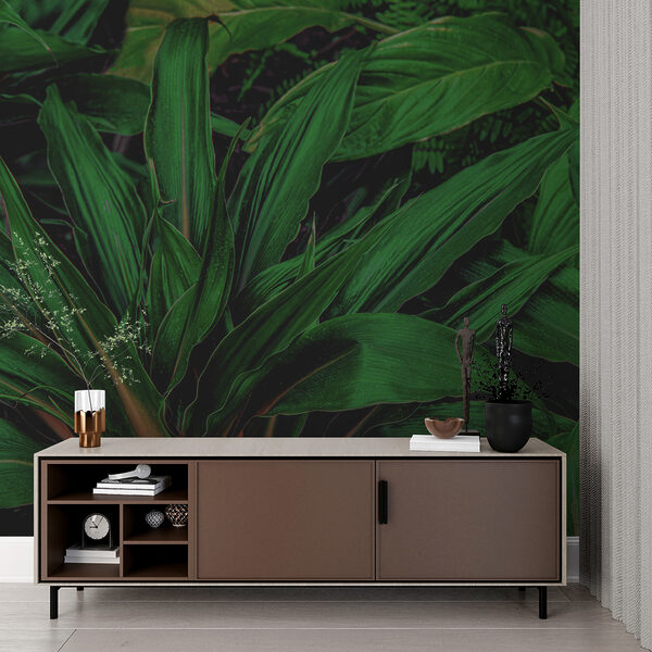 Lush tropical leaves in vibrant green. Lush tropical leaves in vibrant green.