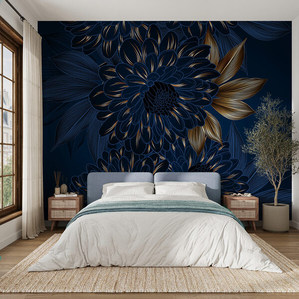Elegant floral design on dark background Elegant floral design on dark background