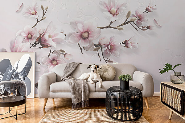 Delicate blossoms on soft pink backdrop. Delicate blossoms on soft pink backdrop.