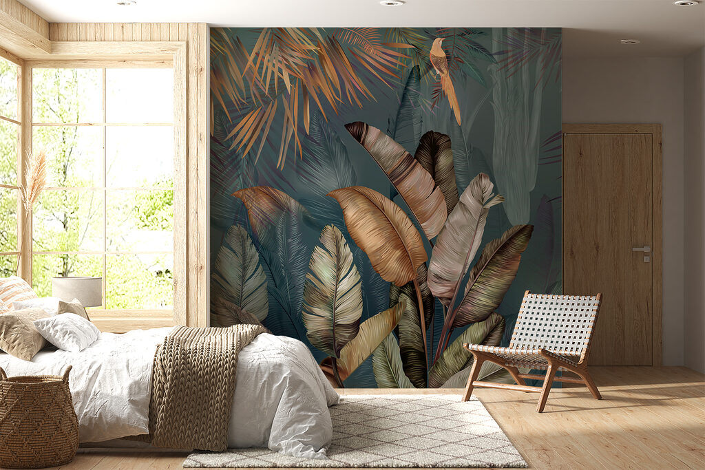 Painting of a bird and a plant
