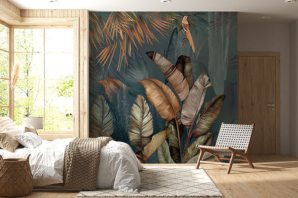 Painting of a bird and a plant