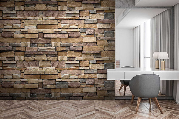 Textured stone wall design in layers. Textured stone wall design in layers.