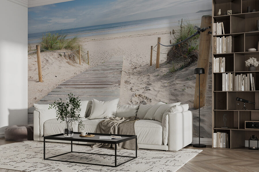Wooden walkway leading to a beach Wooden walkway leading to a beach