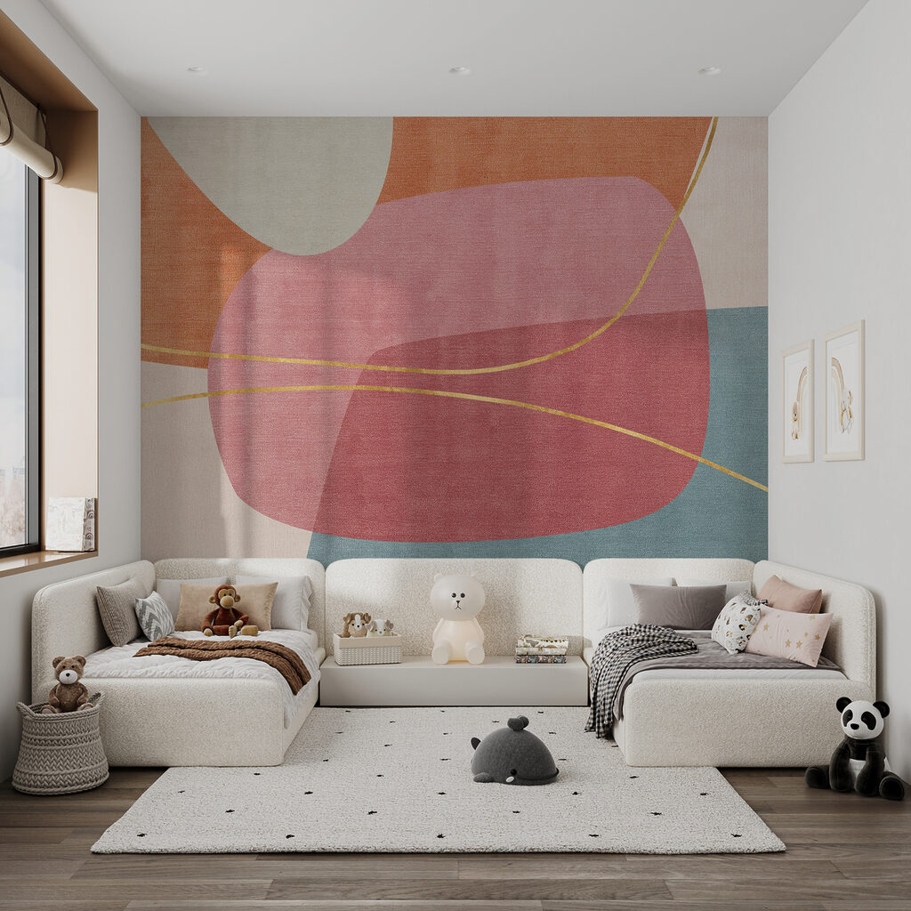 Abstract harmony in soft, pastel hues