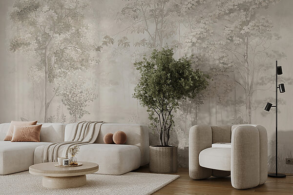 Wallpaper with trees and plants Wallpaper with trees and plants